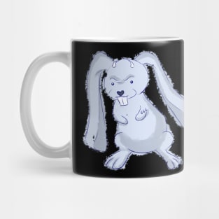 Blue evil cute rabbit Mug